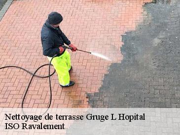 Nettoyage de terrasse  gruge-l-hopital-49520 ISO Ravalement